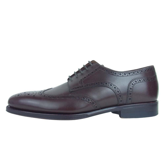 JALAN SRIWIJAYA ジャランスリウァヤ 98755 フルブローグ シューズ レザーソール D.BROWNカーフ UK7 ブラウン系 7【美品】【中古】