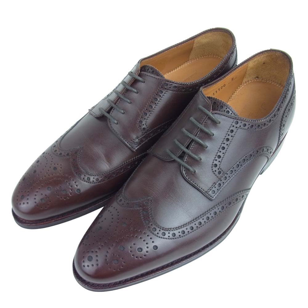 JALAN SRIWIJAYA ジャランスリウァヤ 98755 フルブローグ シューズ レザーソール D.BROWNカーフ UK7 ブラウン系 7【美品】【中古】
