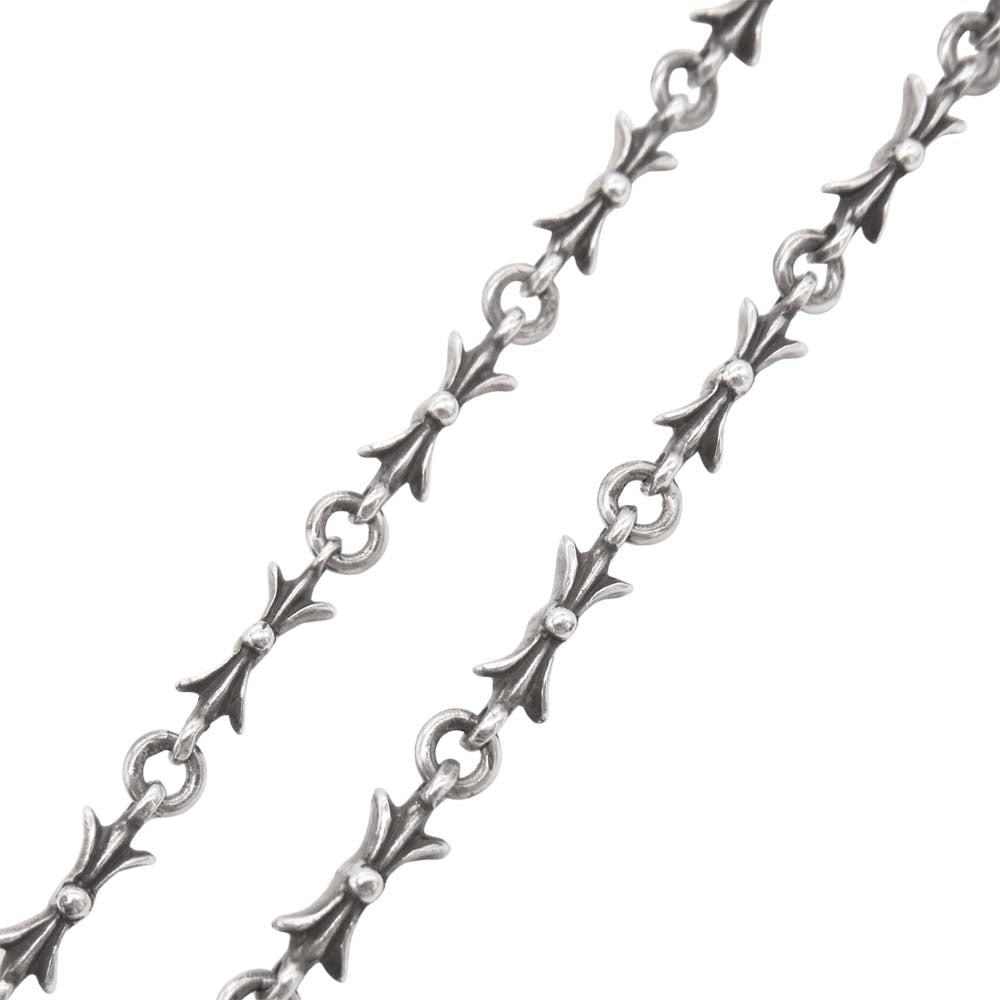 CHROME HEARTS クロムハーツ（原本有） TNY BAR CRS F P BLKDIA TINY E CH PLS タイニーバー ファットクロス ブラックダイヤ シルバー ネックレス シルバー系【中古】