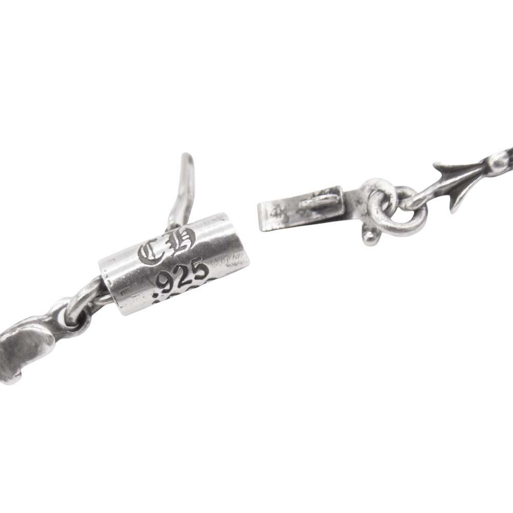 CHROME HEARTS クロムハーツ（原本有） TNY BAR CRS F P BLKDIA TINY E CH PLS タイニーバー ファットクロス ブラックダイヤ シルバー ネックレス シルバー系【中古】