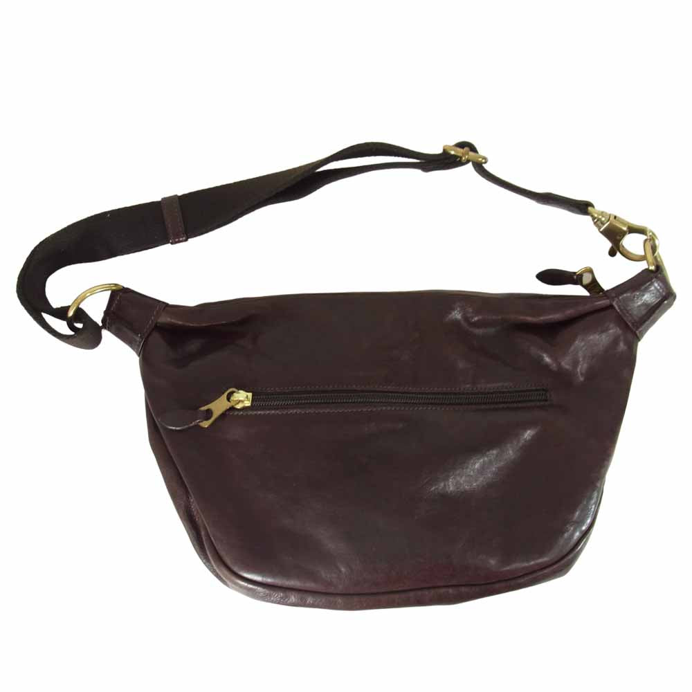 IL BISONTE イルビゾンテ レザー ショルダー バッグ ブラウン系【中古】