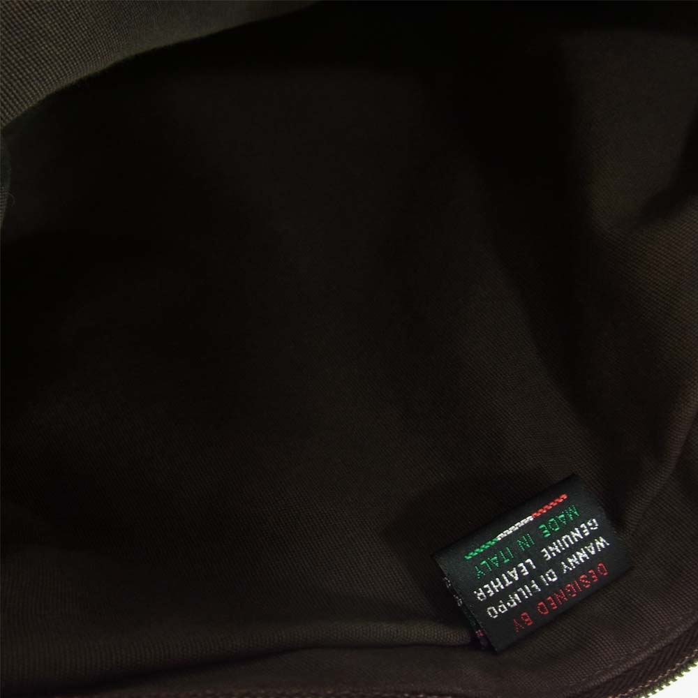 IL BISONTE イルビゾンテ レザー ショルダー バッグ ブラウン系【中古】