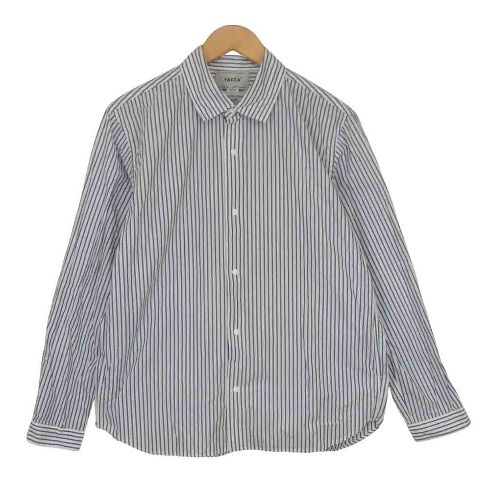 YAECA ヤエカ 18153 COMFORT SHIRT RELAX リラックス ストライプ コンフォート シャツ ブルー系 M【中古】