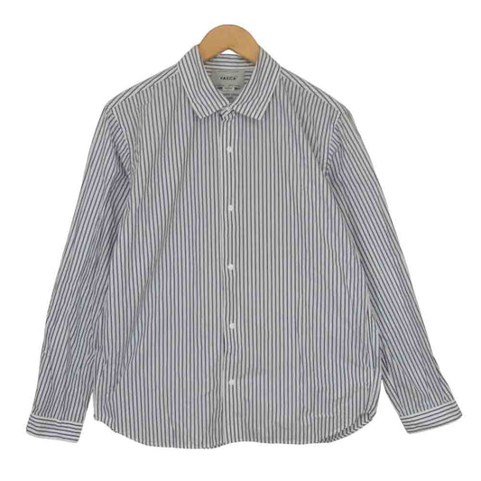 YAECA ヤエカ 18153 COMFORT SHIRT RELAX リラックス ストライプ コンフォート シャツ ブルー系 M【中古】