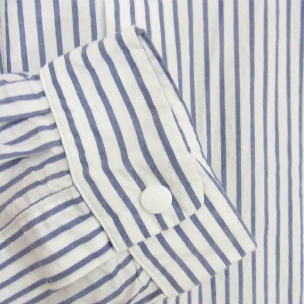 YAECA ヤエカ 18153 COMFORT SHIRT RELAX リラックス ストライプ コンフォート シャツ ブルー系 M【中古】
