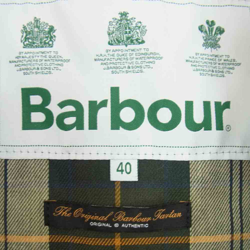 Barbour バブアー MCA0507SG51 BEDALE SL NO WAX ビデイル スリム ノーワックス ノンオイルド ジャケット カーキ系 40【美品】【中古】