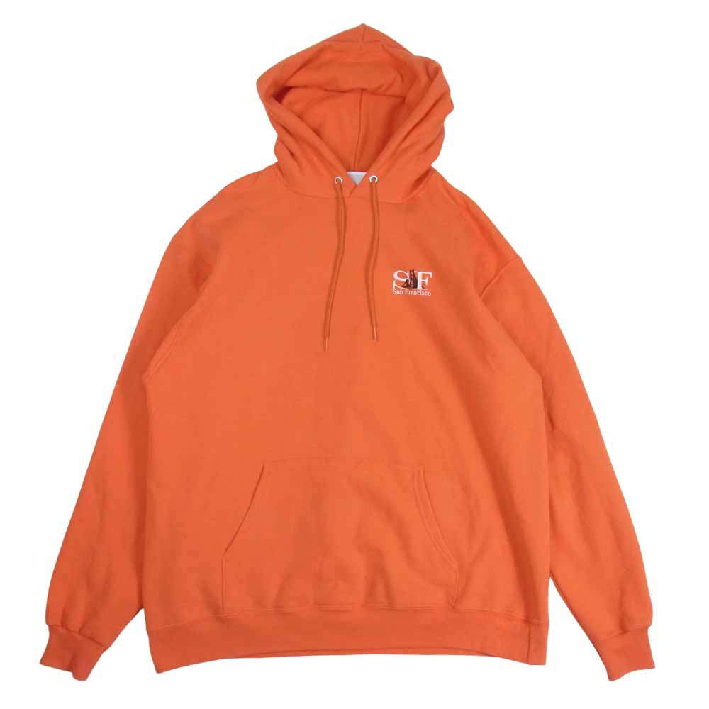 Champion チャンピオン San Francisco Souvenir Pullover Hoodie プルオーバ－ フーディー パーカー オレンジ系 XL【中古】