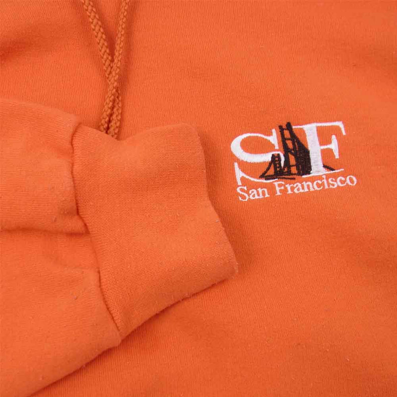 Champion チャンピオン San Francisco Souvenir Pullover Hoodie プルオーバ－ フーディー パーカー オレンジ系 XL【中古】