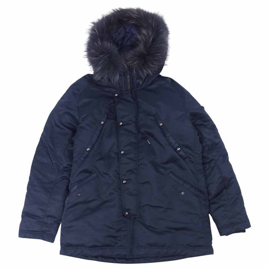 TATRAS タトラス MTA17A4319 PETRONIO ペトロニオ ファー付 ミリタリー ダウンジャケット ダークネイビー系 4【中古】