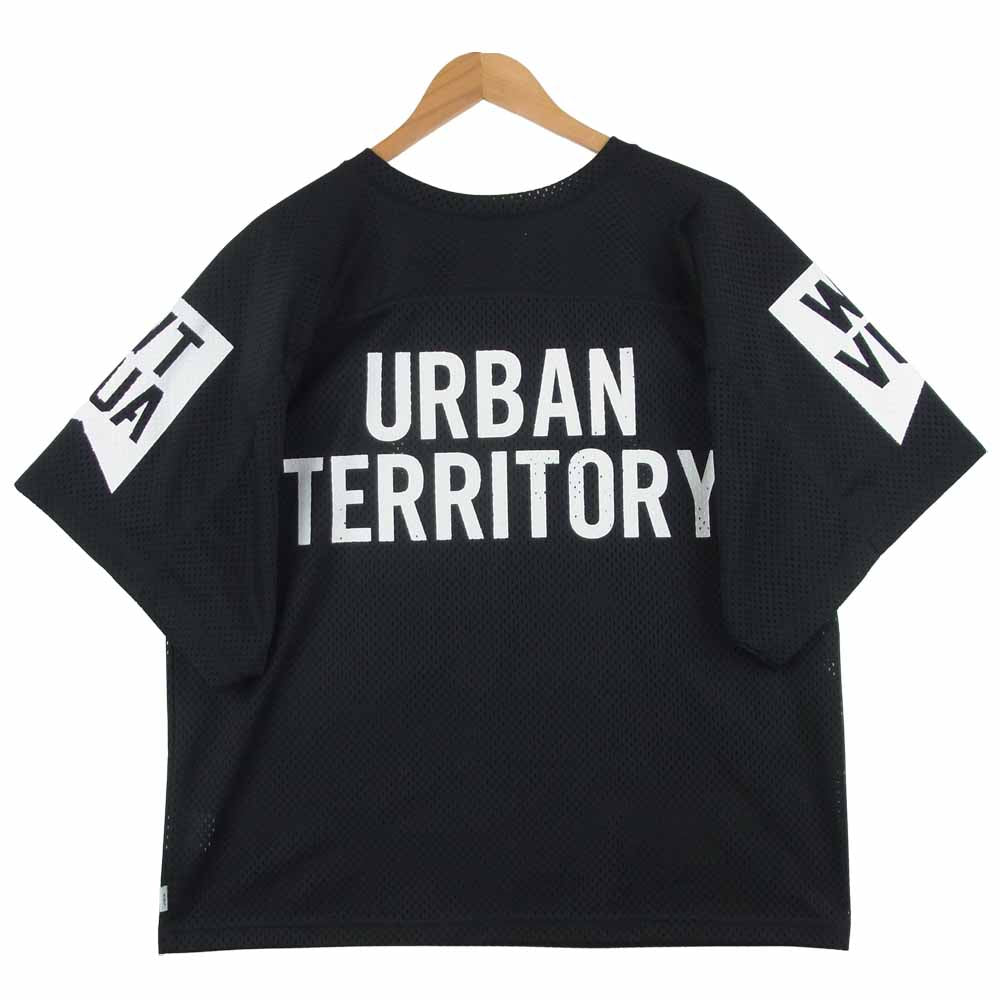 WTAPS ダブルタップス 19SS 191ATDT-CSM29 QB TEE POLY メッシュ フットボール 半袖 Tシャツ ブラック系 02【中古】