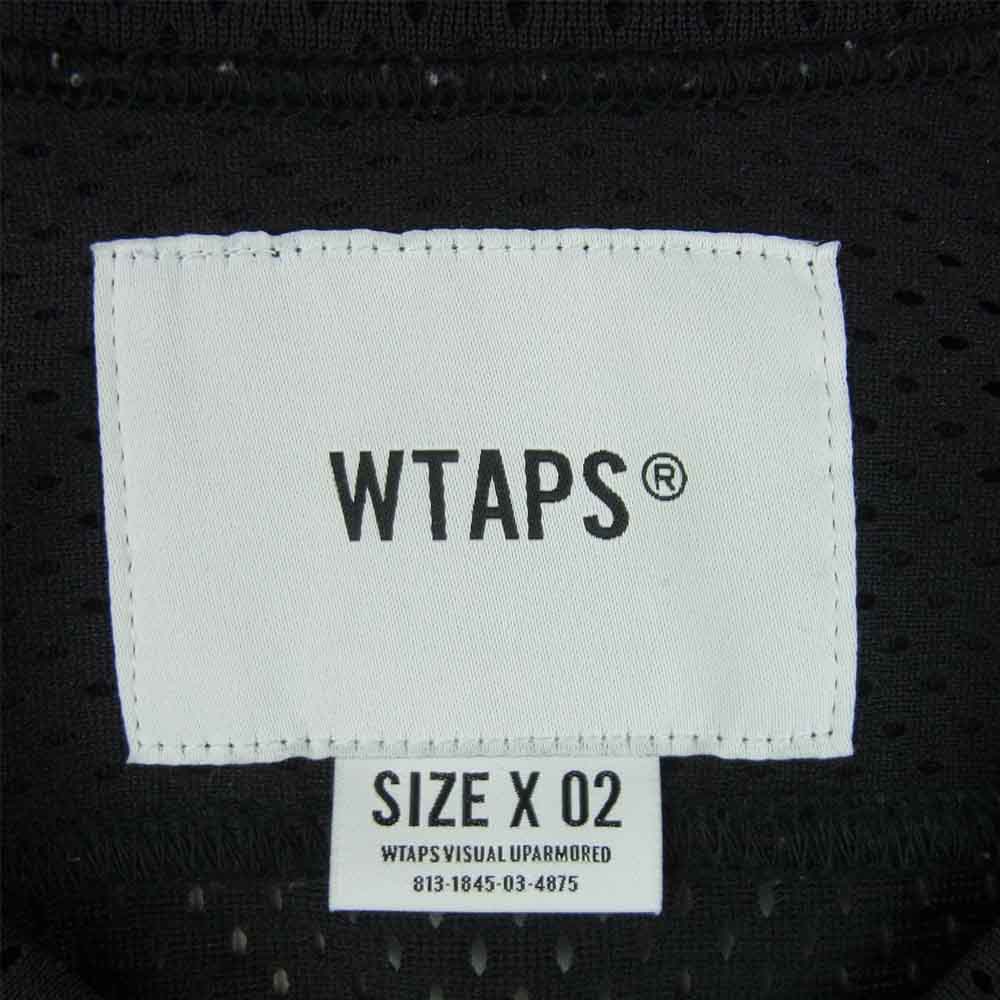WTAPS ダブルタップス 19SS 191ATDT-CSM29 QB TEE POLY メッシュ フットボール 半袖 Tシャツ ブラック系 02【中古】