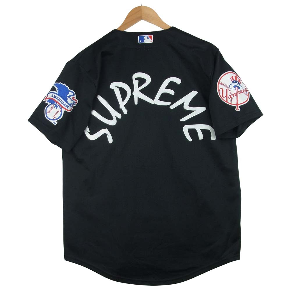 Supreme シュプリーム 15SS New York Yankees Majestic Baseball Jersey 半袖 シャツ 中国製 ブラック系 M【中古】