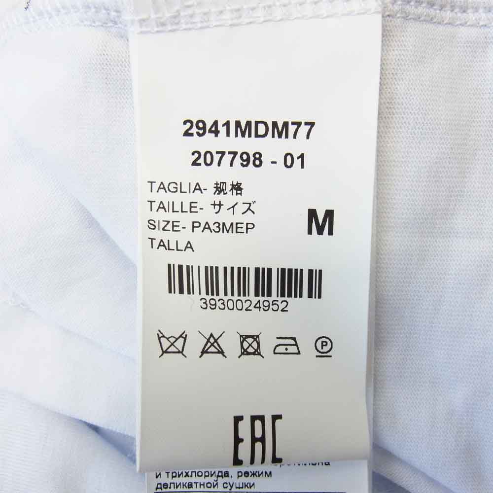 MSGM エムエスジーエム 2941MDM77 レース スリーブ Tシャツ カットソー ホワイト系 M【美品】【中古】