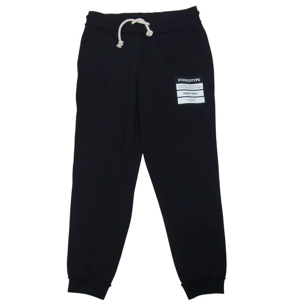 MAISON MARGIELA メゾンマルジェラ 20SS S50KA0515 14 STEREOTYPE ステレオタイプ スウェット パンツ ブラック ブラック系 46【新古品】【未使用】【中古】