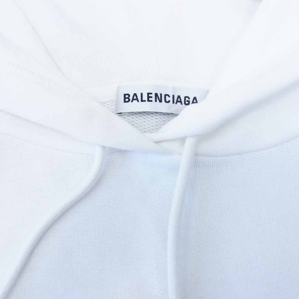 BALENCIAGA バレンシアガ 570792 TEV19 9044 国内正規品 BB ロゴ プルオーバー パーカー フーディ ホワイト系 S【中古】