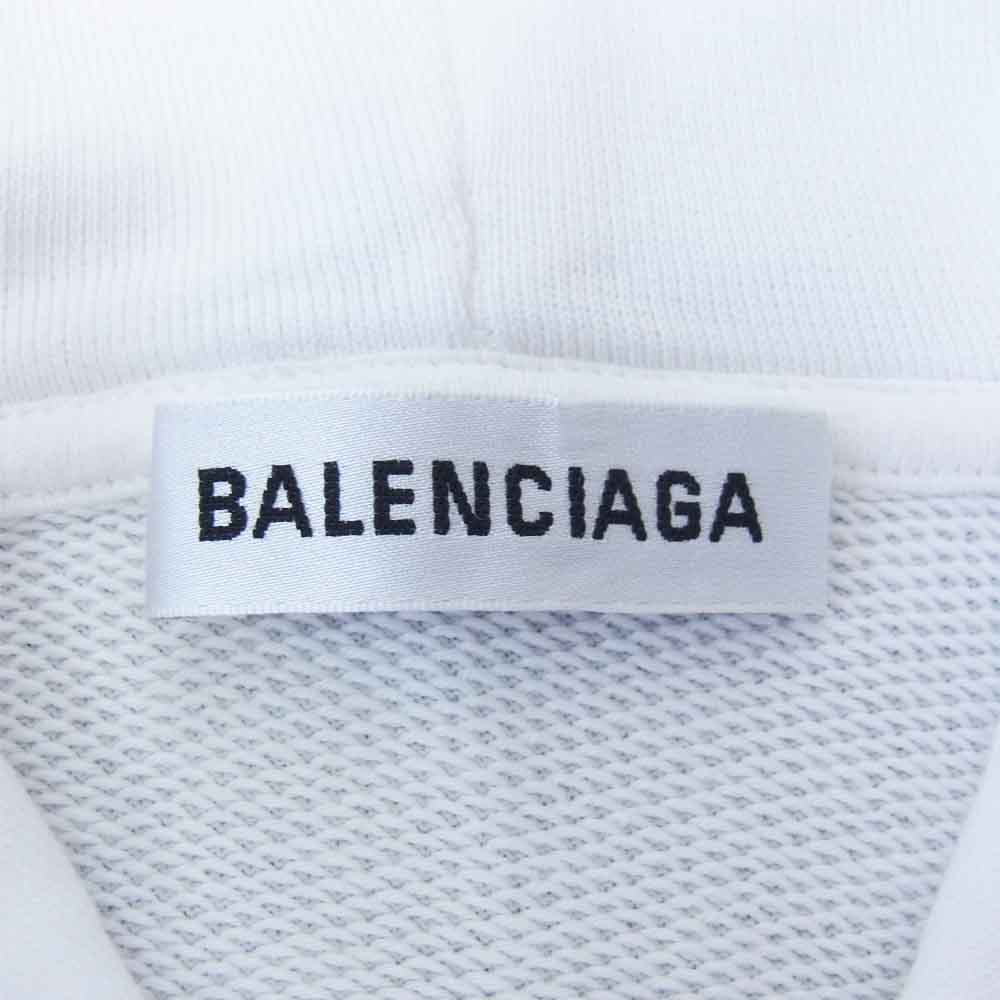 BALENCIAGA バレンシアガ 570792 TEV19 9044 国内正規品 BB ロゴ プルオーバー パーカー フーディ ホワイト系 S【中古】