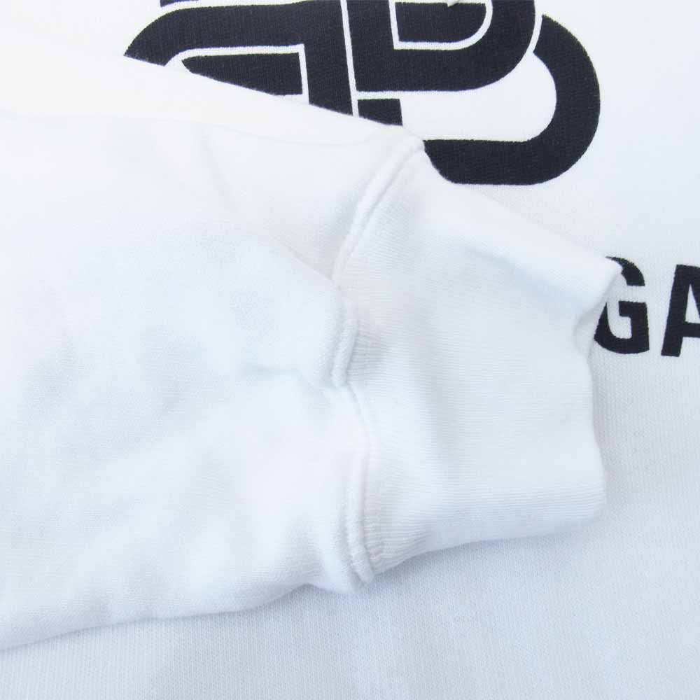 BALENCIAGA バレンシアガ 570792 TEV19 9044 国内正規品 BB ロゴ プルオーバー パーカー フーディ ホワイト系 S【中古】