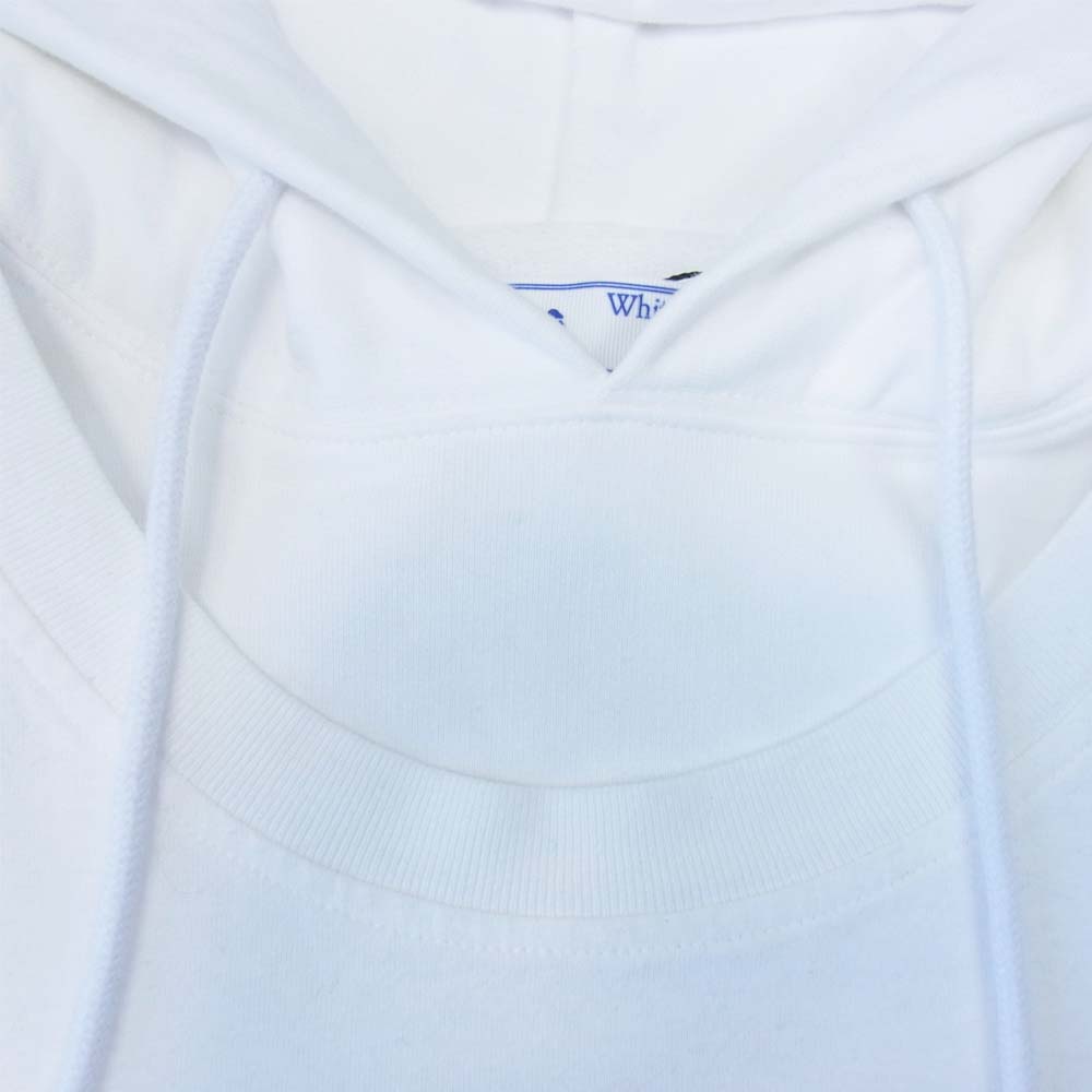 OFF-WHITE オフホワイト 20AW BARREL WORKER DOUBLE TEE HOODIE Tシャツ パーカー ホワイト ホワイト系 S【新古品】【未使用】【中古】