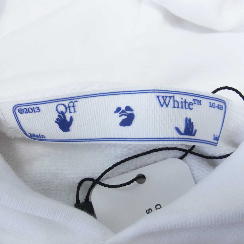 OFF-WHITE オフホワイト 20AW BARREL WORKER DOUBLE TEE HOODIE Tシャツ パーカー ホワイト ホワイト系 S【新古品】【未使用】【中古】