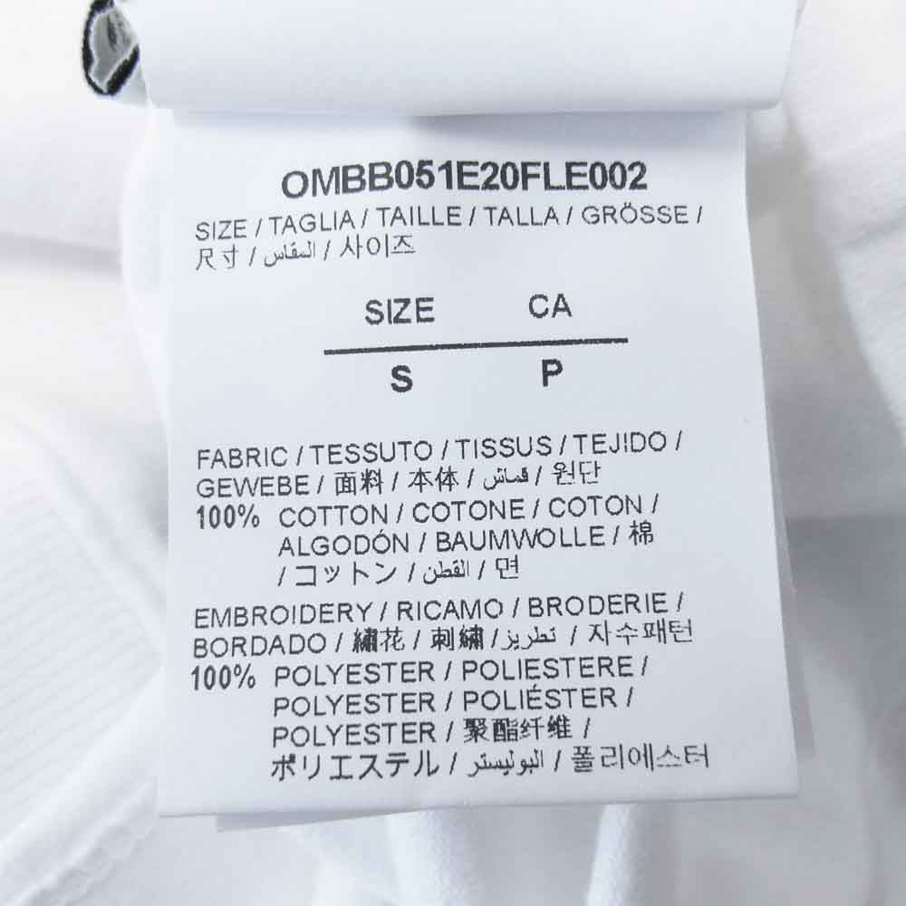 OFF-WHITE オフホワイト 20AW BARREL WORKER DOUBLE TEE HOODIE Tシャツ パーカー ホワイト ホワイト系 S【新古品】【未使用】【中古】