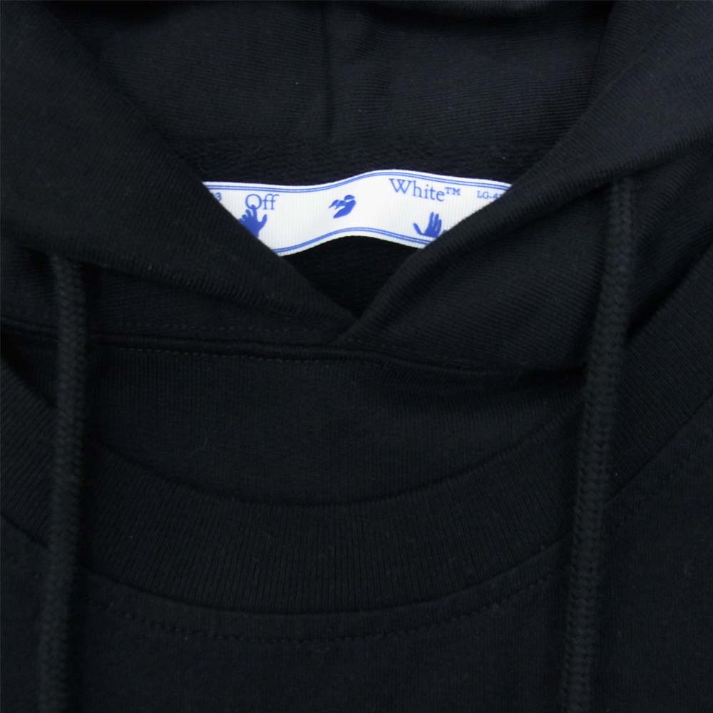 OFF-WHITE オフホワイト 20AW 国内正規品 BARREL WORKER DOUBLE TEE HOODIE レイヤード Tシャツ パーカー ブラック ブラック系 XS【新古品】【未使用】【中古】