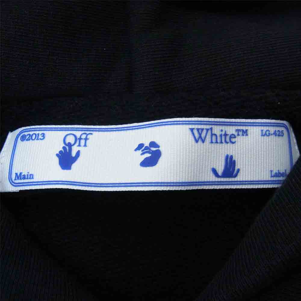 OFF-WHITE オフホワイト 20AW 国内正規品 BARREL WORKER DOUBLE TEE HOODIE レイヤード Tシャツ パーカー ブラック ブラック系 XS【新古品】【未使用】【中古】