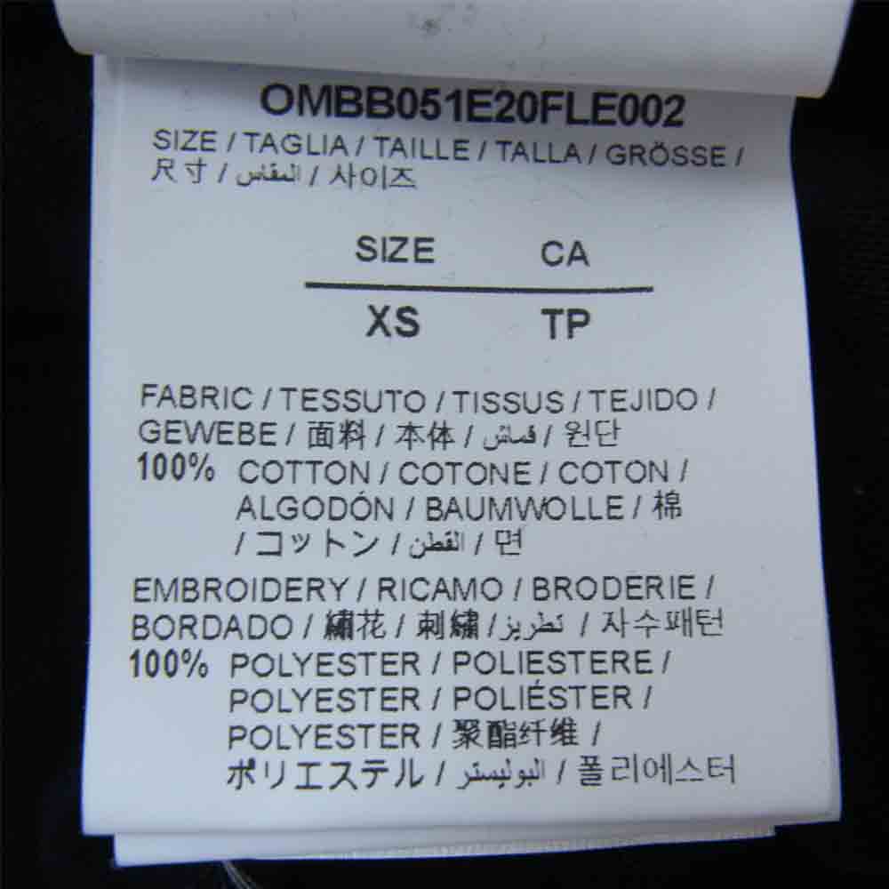OFF-WHITE オフホワイト 20AW 国内正規品 BARREL WORKER DOUBLE TEE HOODIE レイヤード Tシャツ パーカー ブラック ブラック系 XS【新古品】【未使用】【中古】