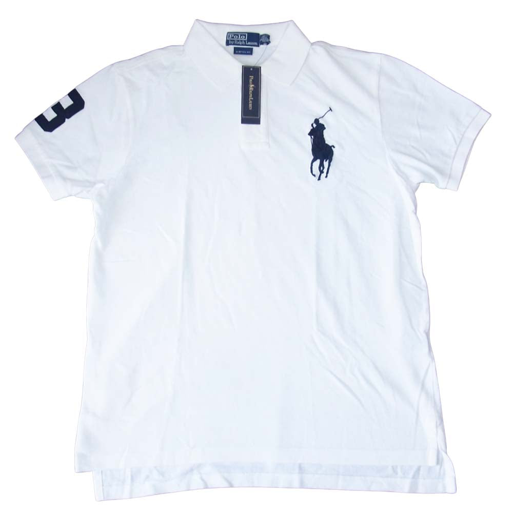 POLO RALPH LAUREN ポロ・ラルフローレン 4399639 半袖 ポロ シャツ ホワイト系 L【新古品】【未使用】【中古】