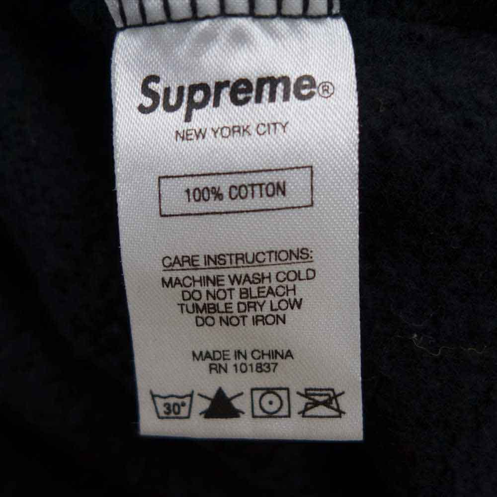 Supreme シュプリーム 19AW Text Stripe Hooded Sweatshirt テキスト ストライプ フーデッド スウェットシャツ パーカー ブラック系 XL【中古】