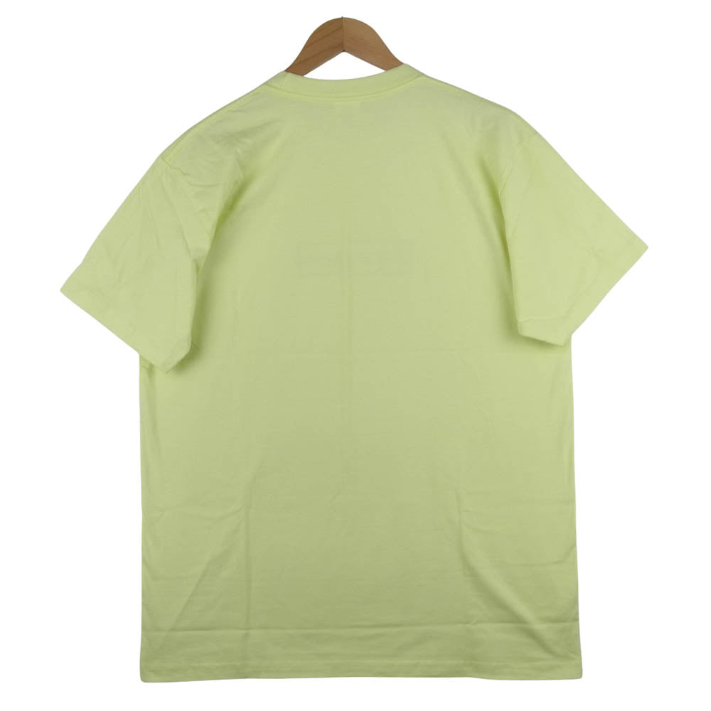 Supreme シュプリーム 21SS KAWS Chalk Logo Tee 半袖 Tシャツ コットン アメリカ製 イエロー系 M【極上美品】【中古】