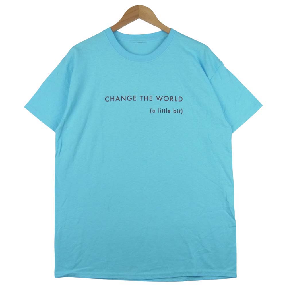 ティーアールサスペンション CHANGE THE WORLD (a little bit) 半袖 Tシャツ ライトブルー系【中古】