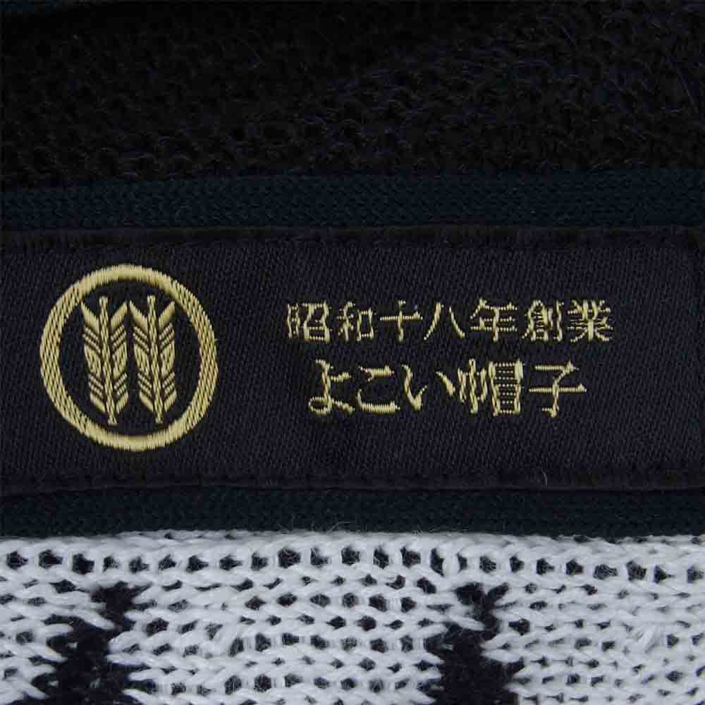 RUDE GALLERY ルードギャラリー 21SS よこい帽子 DANDAN柄 リネン ベレー帽 帽子 日本製 ブラック系【中古】