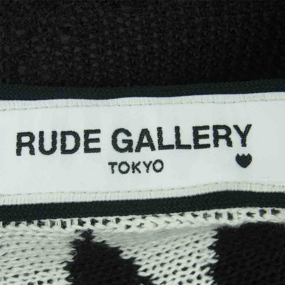 RUDE GALLERY ルードギャラリー 21SS よこい帽子 DANDAN柄 リネン ベレー帽 帽子 日本製 ブラック系【中古】