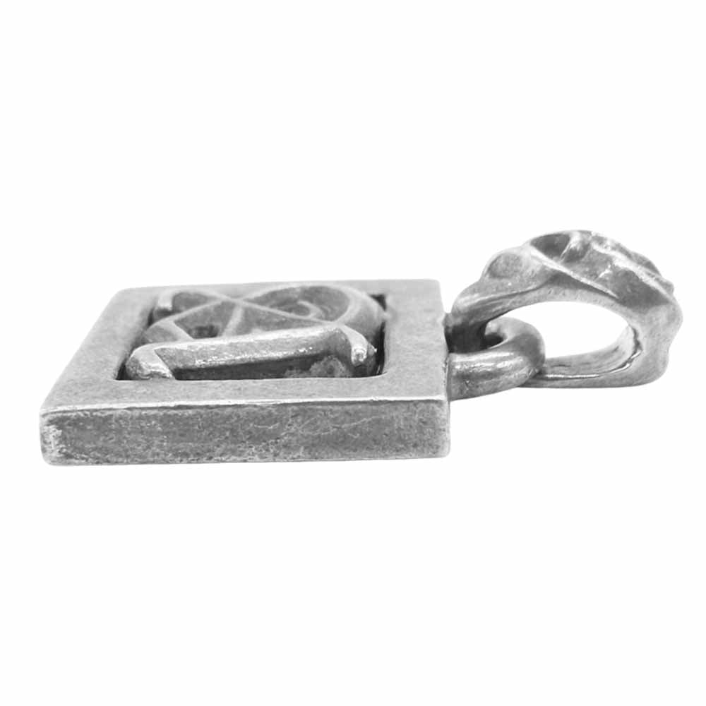 CHROME HEARTS クロムハーツ（原本無） フレームド レターブロック  チャーム ネックレス トップ シルバー系【中古】