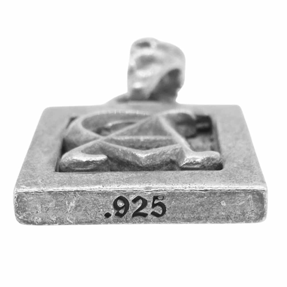 CHROME HEARTS クロムハーツ（原本無） フレームド レターブロック  チャーム ネックレス トップ シルバー系【中古】