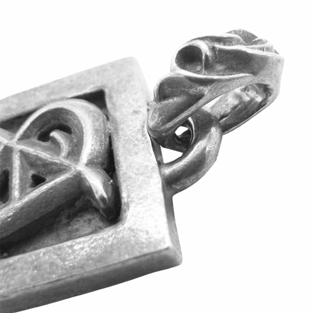 CHROME HEARTS クロムハーツ（原本無） フレームド レターブロック  チャーム ネックレス トップ シルバー系【中古】
