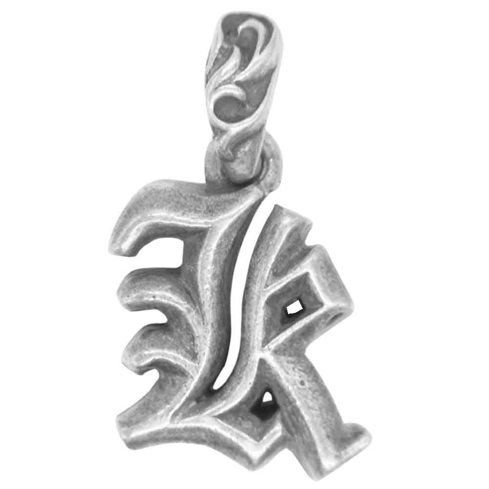 CHROME HEARTS クロムハーツ（原本無） アルファベット イニシャル チャーム ネックレス トップ シルバー系【中古】