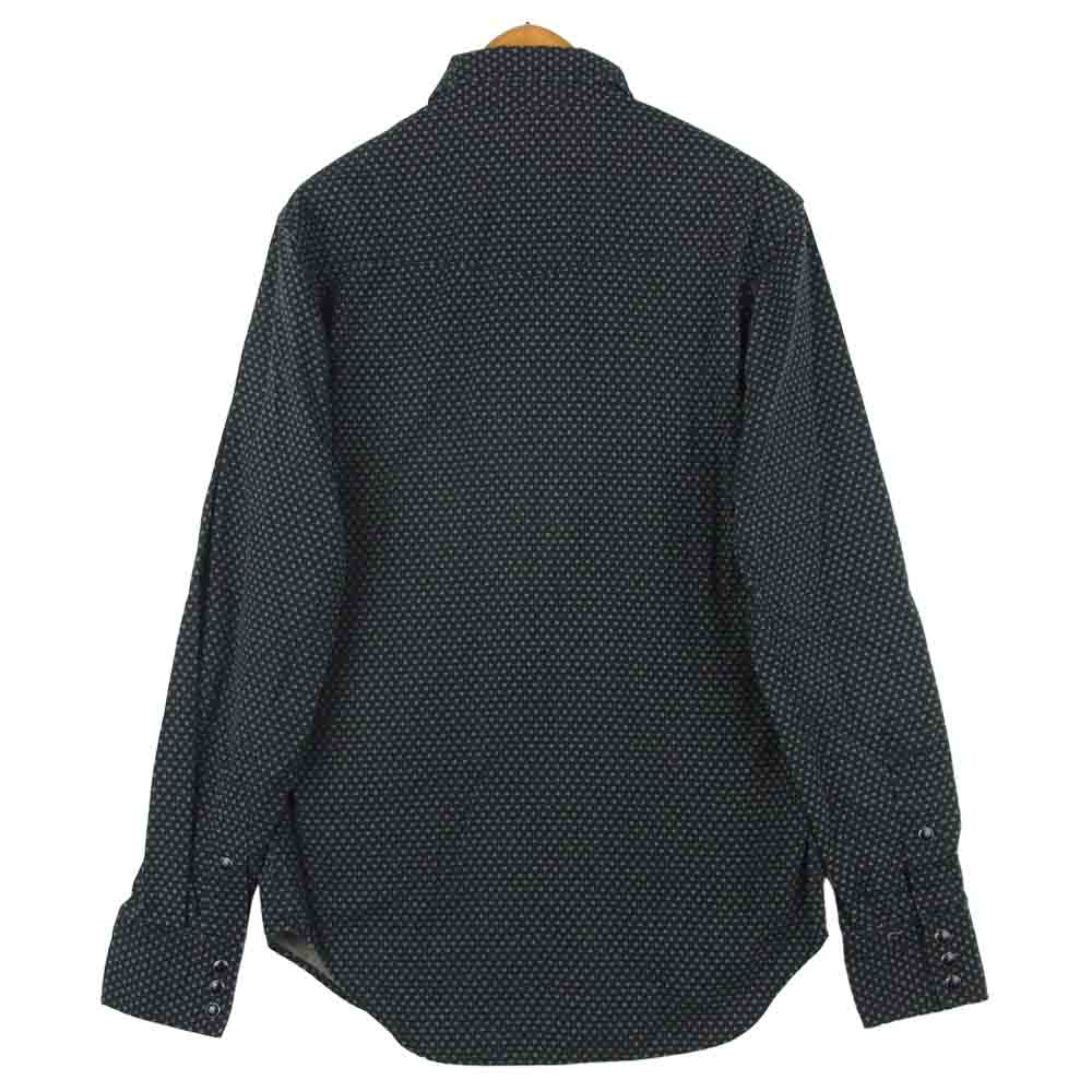 RRL ダブルアールエル ドット ウエスタン 長袖 シャツ コットン フィリピン製 ブラック系 XS【中古】