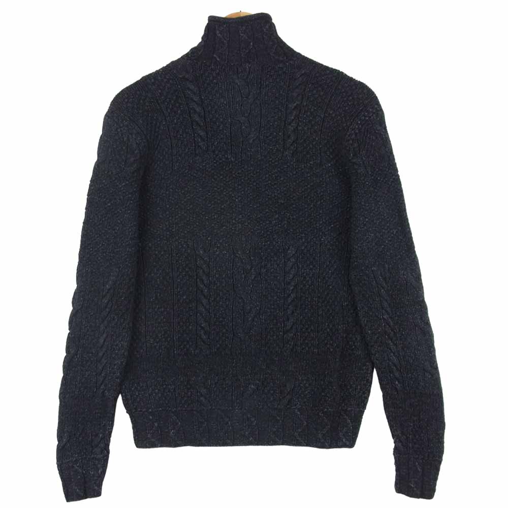 RRL ダブルアールエル タートルネック ニット コットン 中国製 ブラック系 XS【美品】【中古】