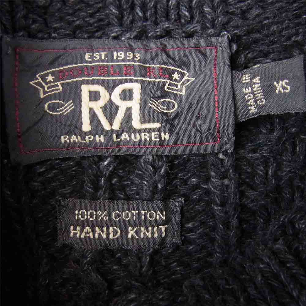 RRL ダブルアールエル タートルネック ニット コットン 中国製 ブラック系 XS【美品】【中古】
