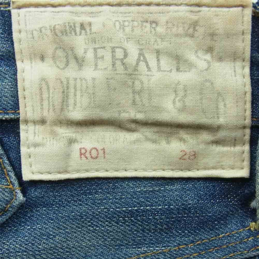 RRL ダブルアールエル USA製 シンチバック ダメージ リペア 加工 ペインター デニム パンツ インディゴブルー系 28【中古】