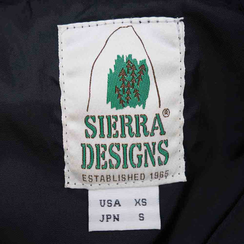 SIERRA DESIGNS シエラデザイン 60/40クロス ナイロン ステンカラー コート ブラック系 USAサイズ XS  JPNサイズ S【中古】