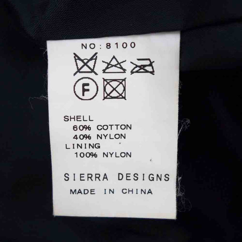 SIERRA DESIGNS シエラデザイン 60/40クロス ナイロン ステンカラー コート ブラック系 USAサイズ XS  JPNサイズ S【中古】