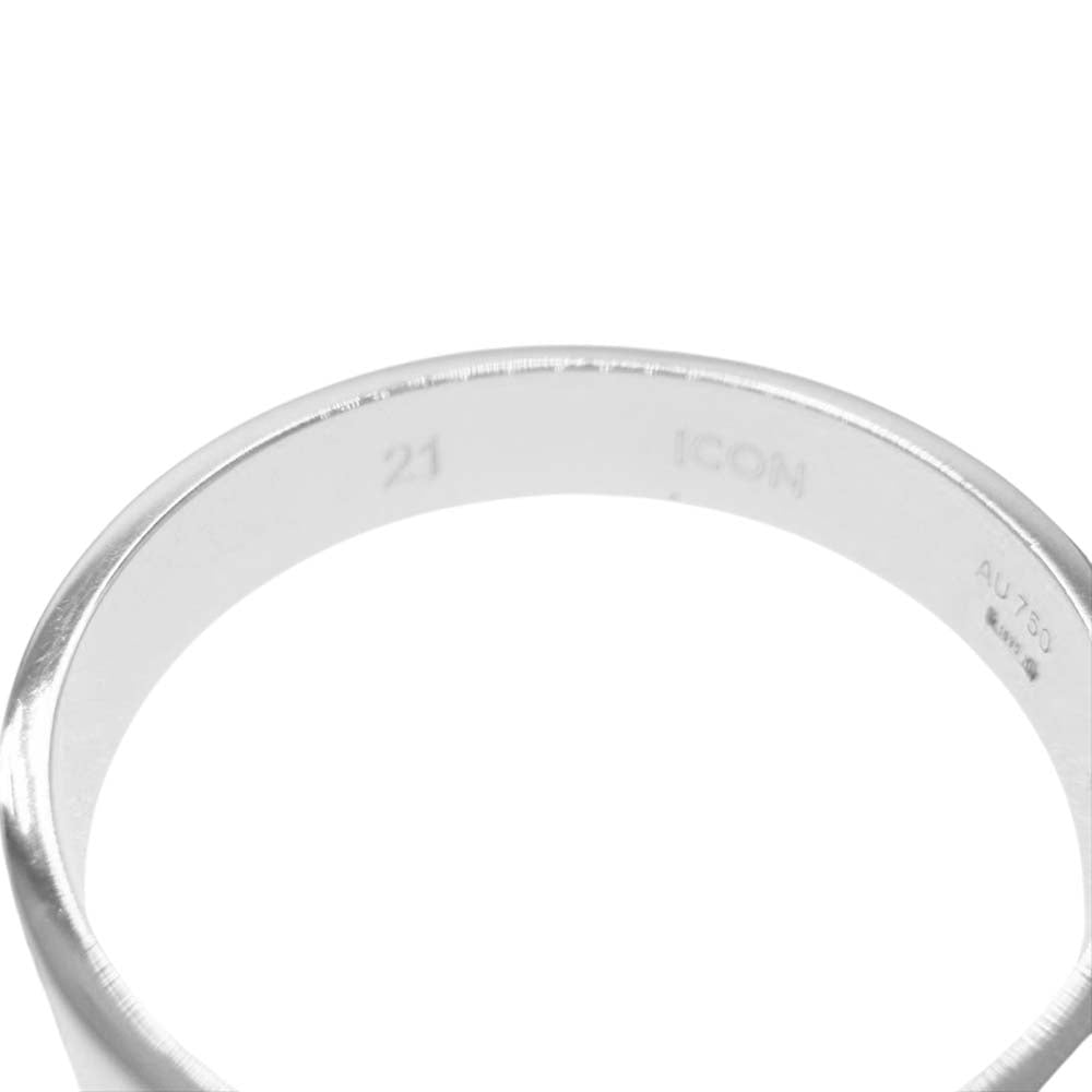 GUCCI グッチ 【新品仕上げ済み】K18WG ICON SLIM RING アイコン スリム リング シルバー系 21【極上美品】【中古】