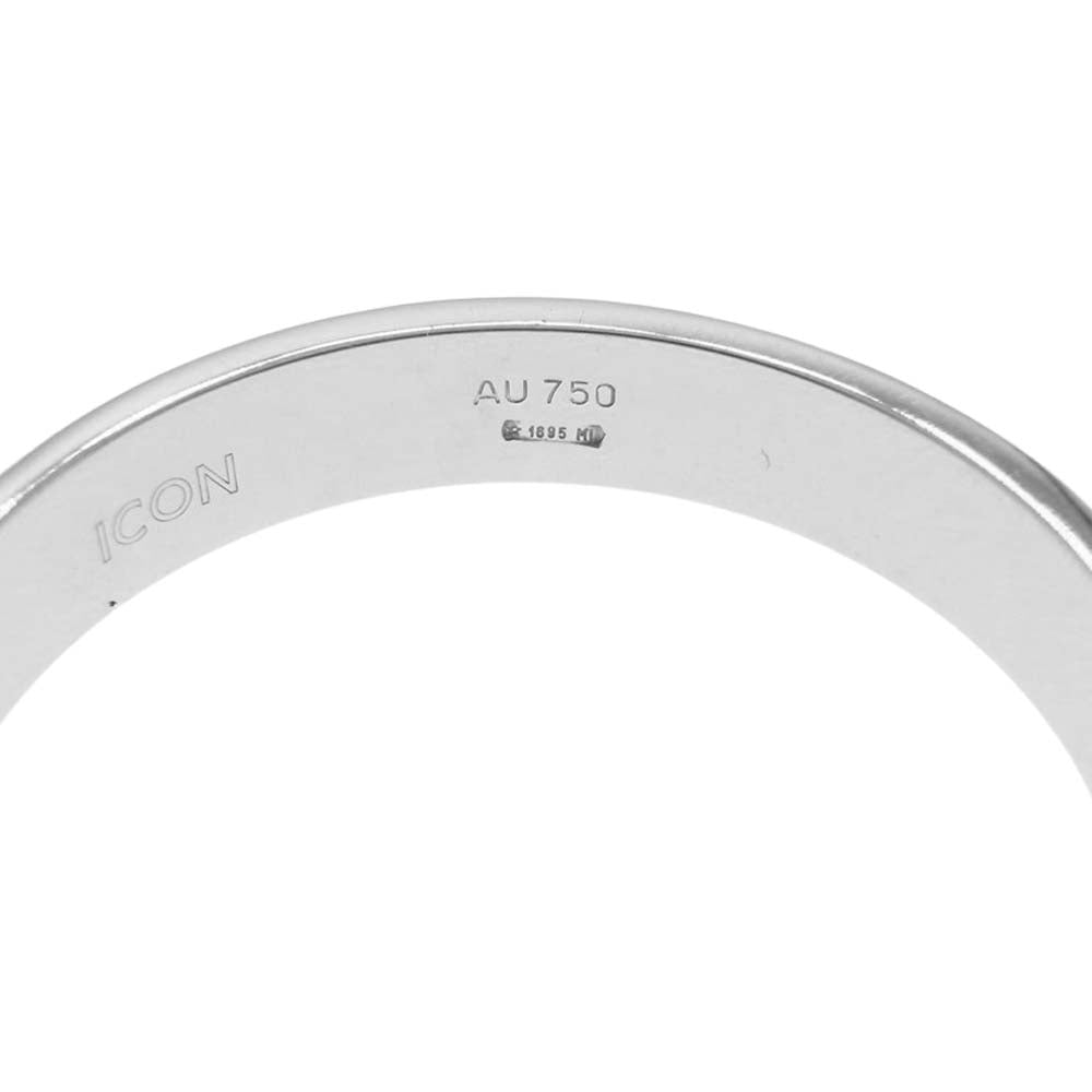 GUCCI グッチ 【新品仕上げ済み】K18WG ICON SLIM RING アイコン スリム リング シルバー系 21【極上美品】【中古】
