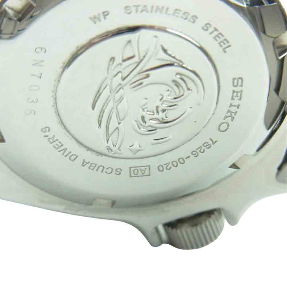 SEIKO セイコー SKX009K SCUBA DIVERS 7S26-0020 ダイバーズウォッチ 自動巻き DIVER'S 200m 腕時計 シルバー系【中古】