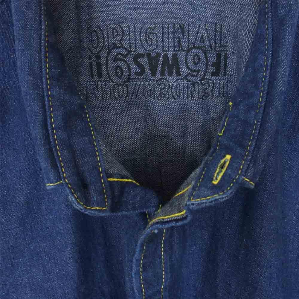 TENDERLOIN テンダーロイン 21SS WORK SHT B.D DENIM S/S WASH デニム ワーク 半袖 シャツ インディゴブルー系 S【中古】