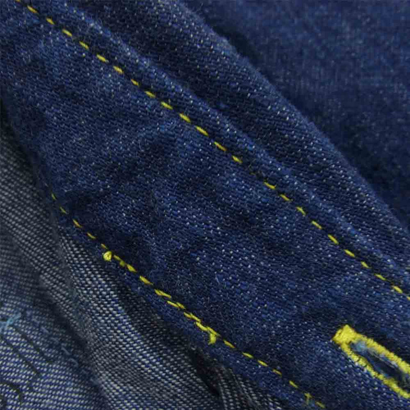 TENDERLOIN テンダーロイン 21SS WORK SHT B.D DENIM S/S WASH デニム ワーク 半袖 シャツ インディゴブルー系 S【中古】