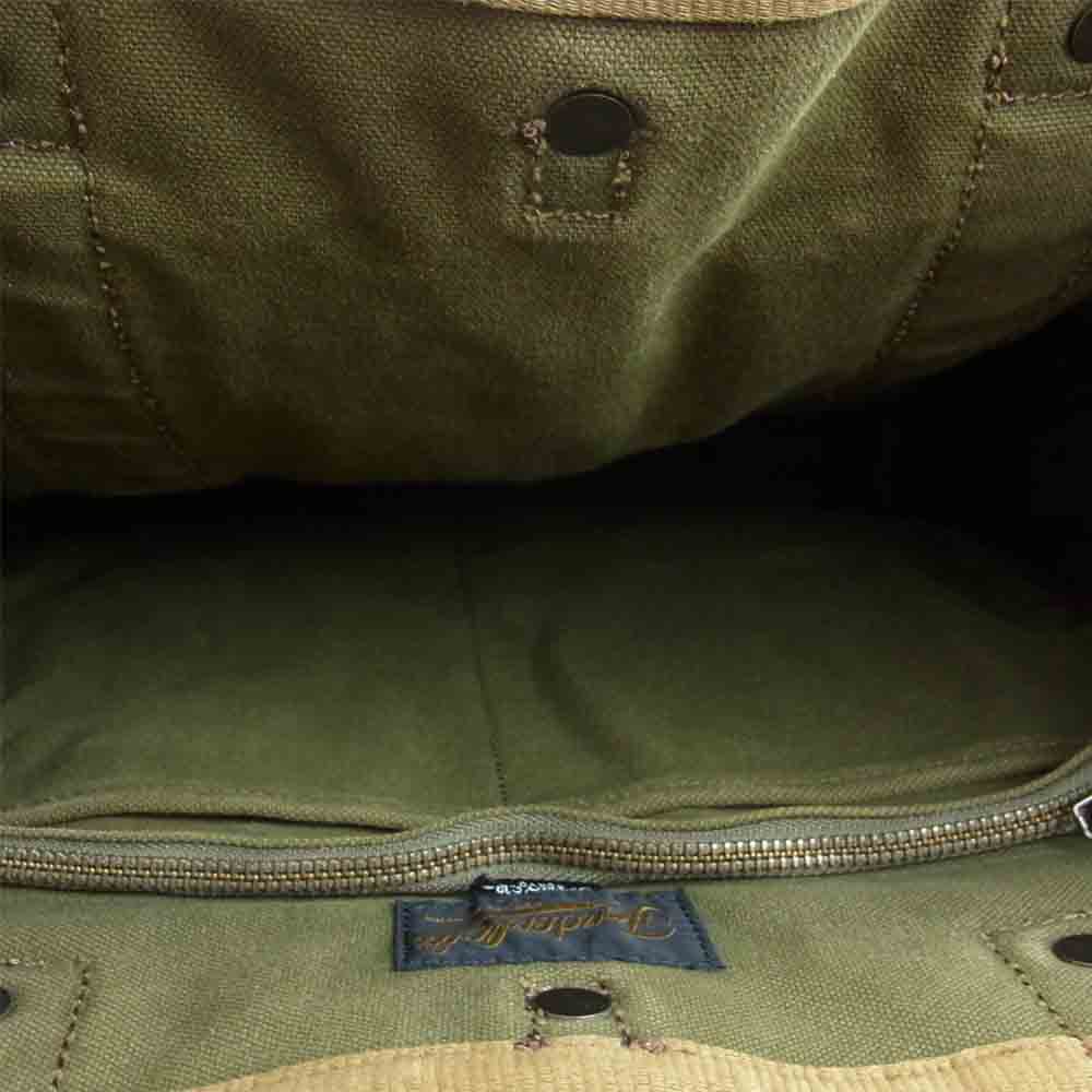 TENDERLOIN テンダーロイン × PORTER ポーター ピケ レザー トート バッグ カーキ系【中古】
