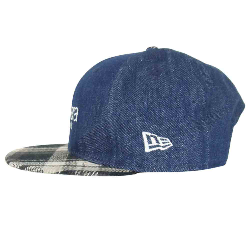 NEW ERA ニューエラ デニム チェック キャップ ブルー系 ONE SIZE【中古】